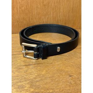 Lauren Ralph Lauren Black Italian Leather Belt Womens M Classic Preppy